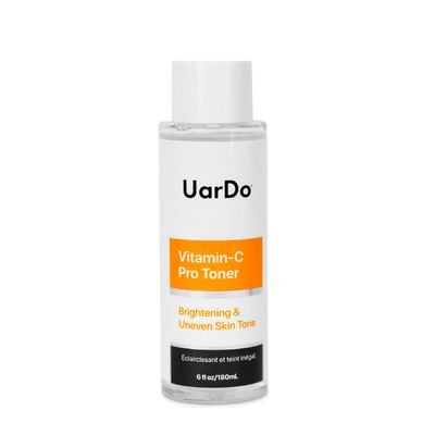 Uardo Vitamin-C Pro Toner 6 Fl Oz | 180ml - usn115 | for All Skin Types &amp; Dull/Uneven Tone | Restore Balance | Moisturizing | Even Skin Tone | for Women and Men