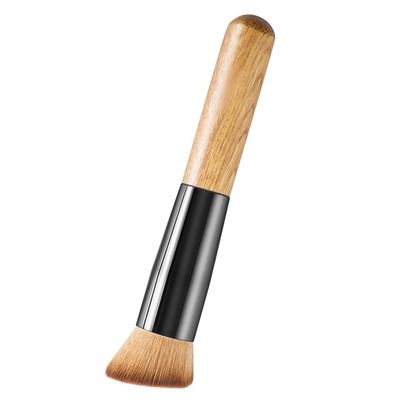 Liasun Flat Top Kabuki Foundation Brush - Premium Bamboo Makeup Face Brush for Foundation Powder Blush Brush - Buffing, Stippling, Concealer
