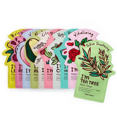 TONYMOLY I&#39;m Real Sheet Mask, Pack of 10