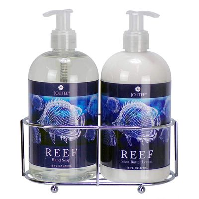 Reef Luxury Shea and Cocoa Butter with Sea Kelp Extract (Soap and Lotion Set in Caddy)