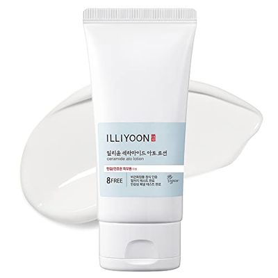 Illiyoon Ceramide Ato Lotion | Lightweight Moisturizer for Dry &amp; Sensitive Skin, Barrier Repair for Face &amp; Body, Mild for Babies, Vegan Certified, Korean Skin Care, 2.3 fl.oz.