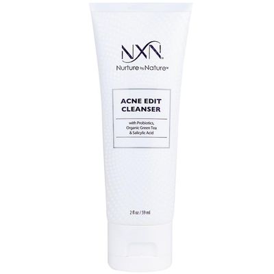 NXN Acne Facial Cleanser - Face Wash with Salicylic Acid, Green Tea &amp; Probiotics to Heal Skin, Prevent Blemishes &amp; Breakouts