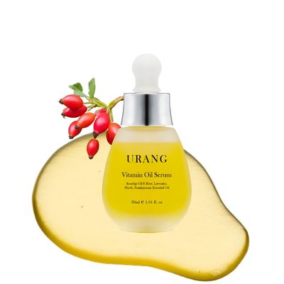 URANG Vitamin Oil Serum | Cosmos Organic Certified | Contains Rosehip Oil, &amp; Rose, Lavender Essential Oil | Replenish Vibrancy &amp; Elasticity | Natural Skin Care | 1.01 Fl oz