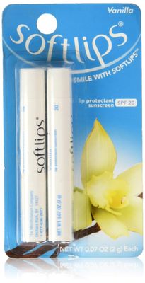 Softlips Lip Protectant SPF 20 Value Pack-Vanilla, 2 pack