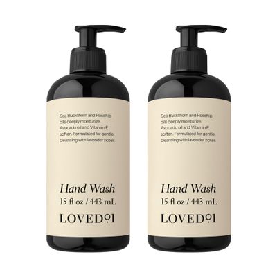 Loved01 Hand Wash, John Legend Skincare, Liquid Hand Soap, Gentle &amp; Hydrating, Cruelty-Free, Formulated with Nourishing Oils &amp; Soft Lavender, 2-Pack (15 oz each)