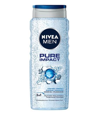 Nivea Pure Impact Shower Gel, 500ml