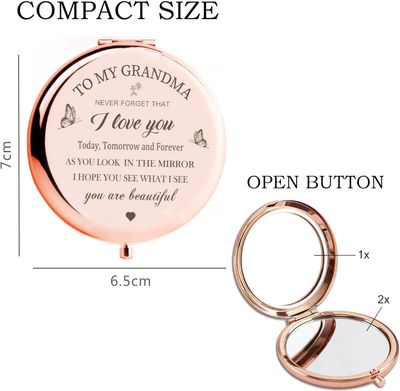 KGKAIMIZL Grandma Gifts, Grandma Gifts from Grandchildren, Grandma Makeup Compact Mirror, Gifts for Grandma, Grandma Birthday Gifts, for Grandma, Nana, Grammy, Grandmother