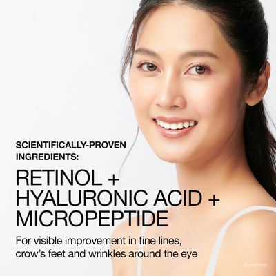 Neutrogena Rapid Wrinkle Repair Retinol Pro+ Anti-Wrinkle Eye Cream, Targeted Eye Cream for Wrinkles &amp; Dark Circles, Formulated without Fragrance, Dyes, Phthalates, and Parabens, 0.5 oz
