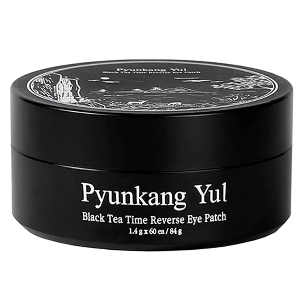 Pyunkang Yul [PKY] Black Tea Time Reverse Eye Patch for Anti-Aging, Deep Nourishing with Low-Molecular Collagen, Dark Circles &amp; Fine Line Care with Kombucha, Korean Skincare (30 Pairs)