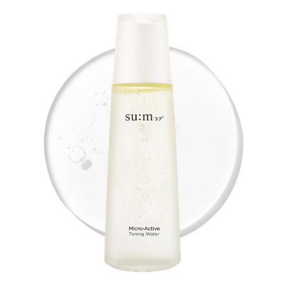 SU:M Micro-Active Toning Water (5.07 fl oz) - Dual-Phase Gentle Exfoliating Toner with Low-Irritation, Improved Skin Texture &amp; Radiance Boost, Korean Skin Care. PHA, Biopeptide.