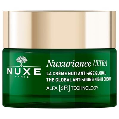 Nuxe Nuxuriance Ultra Global Anti-Aging Night Cream with Hyaluronic Acid and ALFA 3R Technology, Revitalize, Renewing, Resurfacing Treatment, 1.7 oz