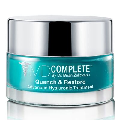 MD Complete Quench &amp; Restore Advanced Hyaluronic Acid Treatment For Plumping and Firming on Face, Hands and body With Hyaluronic Acid, Peptides, Niacinamide and Lactic Acid Lavender Scent 1.0 Fl. Oz