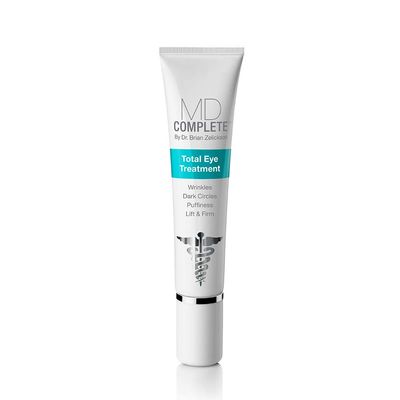 MD Complete Total Eye Treatment | Anti-Aging Hydrating Skin Renewal Eye Treatment | with Peptides, Vitamins C &amp; E and Hyaluronic Acid for Wrinkles, Fine Lines and Crows Feet 0.5 fl oz