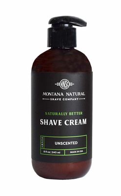 MNSC Unscented Naturally Better Pump Shave Cream - Smooth, Hypoallergenic, All-Natural, &amp; Handcrafted in USA