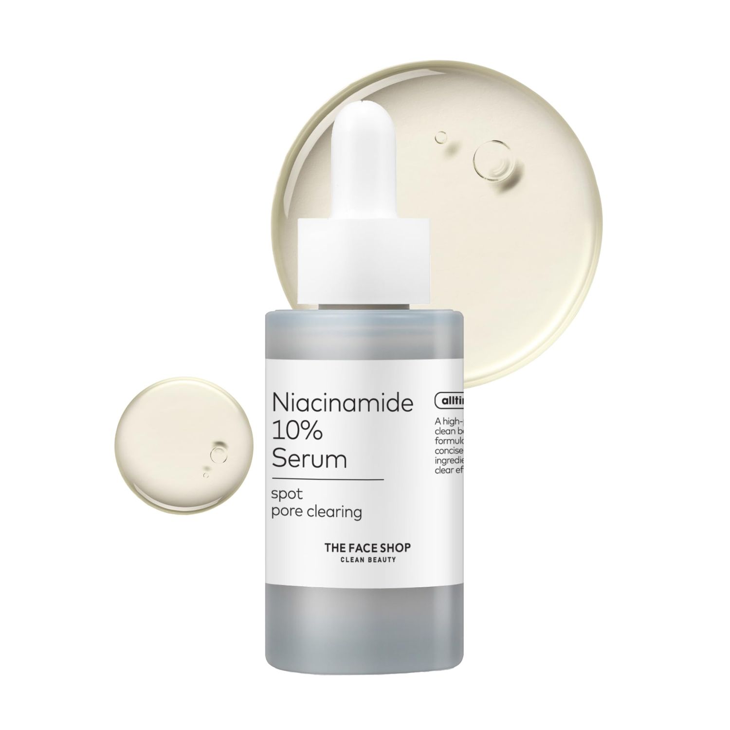 The Face Shop Alltimate Niacinamide 10% Serum for Face with Caffeine &amp; Peptide, Korean Skin Care, Oil Control &amp; Pores Reducer, Improve Skin Elasticity, Face Serum for Sensitive Skin, Non-comedogenic