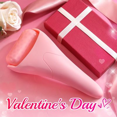 huefull Ice Roller for Face, Skin Care Set & Ice Face RollerSpa Gifts for Women,Skin Care Wrinkle Remover for Face, Face Massager Roller & Self Care Gifts for Woman (Pink)