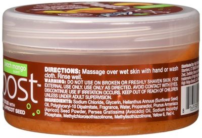 Zest Fruit Boost Body Scrub Smoothie Peach Mango 9 Ounce Jar (266ml)