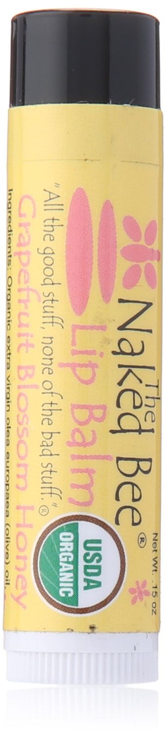 The Naked Bee Grapefruit Blossom Lip Balm (0.15oz) Moisturizing Lip Balm for Hydrated &amp; Soothed Lips - Lip Moisturizer for Soft, Smooth Lips