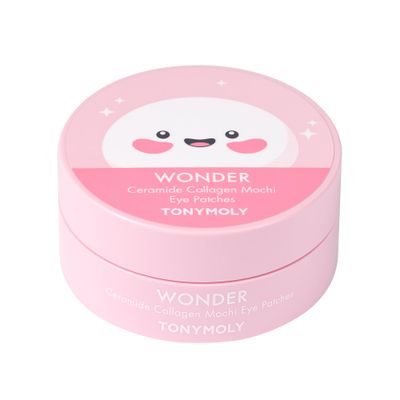 TONYMOLY Wonder Ceramide Collagen Mochi Hydrogel Eye Patches, Restores Skin Barrier &amp; Reduces Dark Circles, 84 g. (30 Pairs)