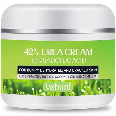 Vebuni Urea Cream 42% Foot Cream Salicylic Acid 4 Oz, Upgraded Callus Remover For Feet, Knees&amp; Elbows, Intensive Moisturizes &amp; Softens Skin, Exfoliates Dead Skin