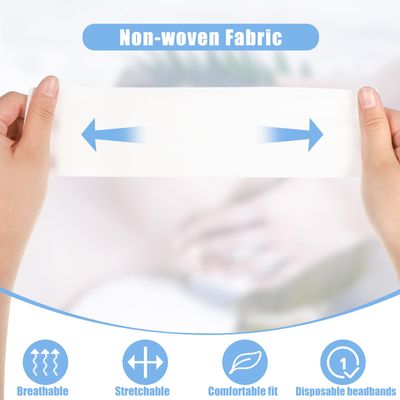 obeoby 100 Pcs Disposable Spa Headband for Women, Stretch Non-woven Disposable Skincare Facials Headbands Facial for Women Makeup, Esthetician Supplies, Spa