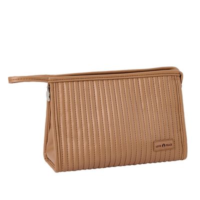 ZIXINZIYI Makeup bags, cosmetics bags, travel makeup bags, skincare storage bags, toiletries bags, portable waterproof leather wash bags (E-Brown)