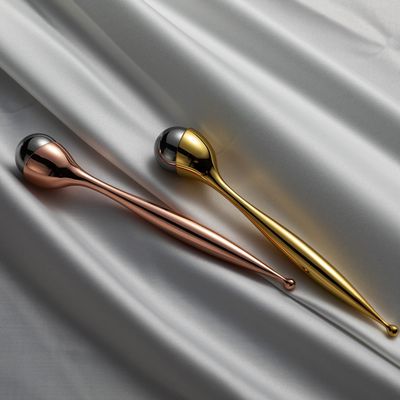 LISAPACK Metal Eye Cream Roller Wand, Face Massage, Facial Massager for Applicator, Reduce Puffiness (Rose Gold)