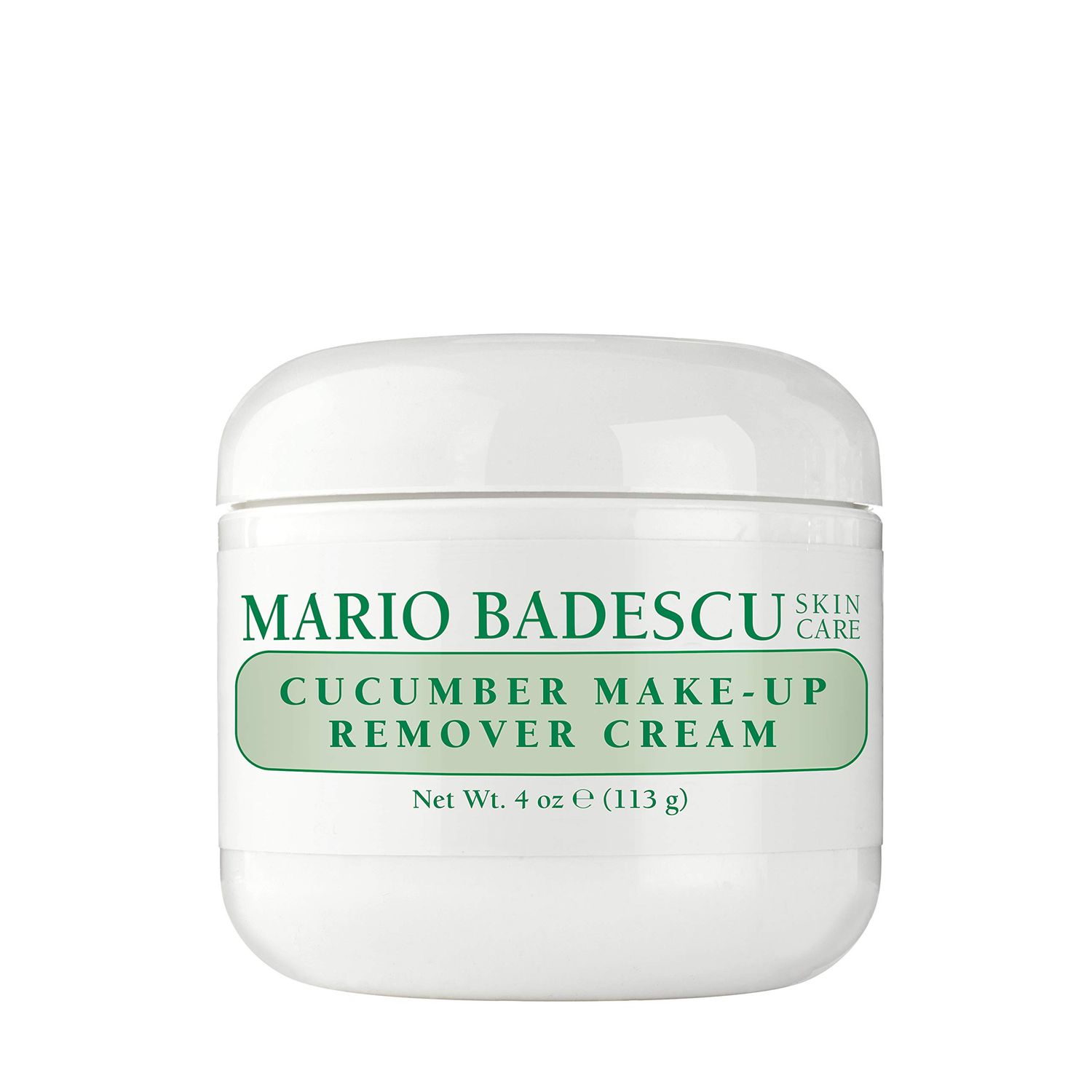 Mario Badescu Cucumber Makeup Remover Cream with Non-Greasy Formula - Emollient Cold Cream Makeup Remover for Heavy and Waterproof Make Up - Ideal for Dry or Sensitive Skin, 4 Oz