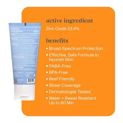 Thinksport Mineral Sunscreen, SPF 50 Clear Zinc Oxide Sunscreen, 2 Fl Oz, Water Resistant, Reef Safe, Broad Spectrum UVA/UVB Sun Screen
