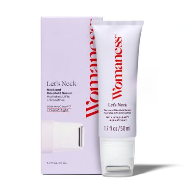 Womaness Let&#39;s Neck Firming Serum - Roll On Neck Creams for Tightening and Firming - Daily Crepey Skin Treatment to Smooth Neck Wrinkles &amp; Sagging Skin - Hydrate, Tighten and Lift (50ml)