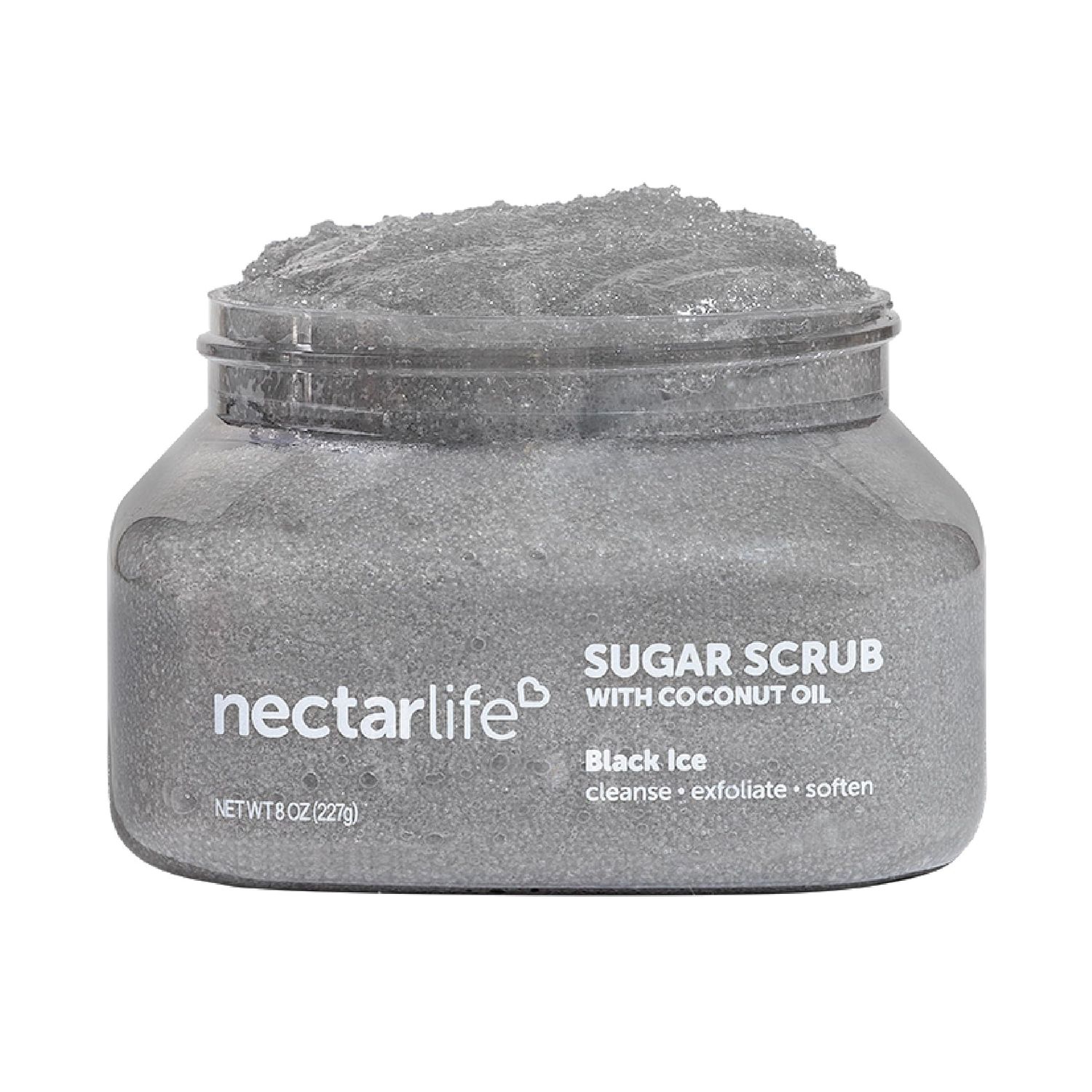 Sugar Body Scrub, Body Scrub, Exfoliating Pre-Shave Leg Scrub, Butt Exfoliator Scrub, Bikini Hair Scrub, Natural and Vegan Moisturizing Body Skin Care for Women &amp; Men, 8 Oz (Black Ice)