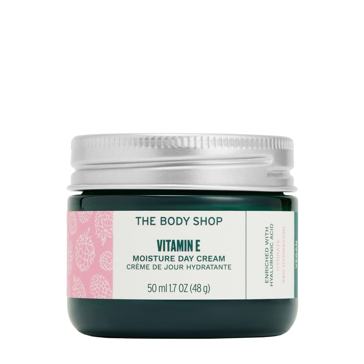 The Body Shop Vitamin E Moisture Cream - Fast Absorbing - Hydrates, Moisturizes and Protects - For Dehydrated Skin - 1.7 oz