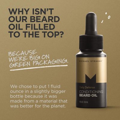 Michael Strahan Conditioning Beard Oil Mens Grooming and Skincare for Dry, Sensitive Skin | Moisturizing, Smoothing, Soothing Beard Softener with Argan, Jojoba, Tea Tree Oil | 1 Fl. Oz