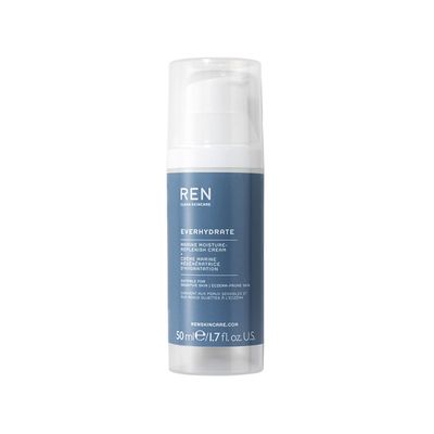 REN Clean Skincare Everhydrate Moisturizing Face Gel Cream - Daily Facial Moisturizer for Dry Skin Hydration, Water Based with Hyaluronic Acid, Suitable for Sensitive Skin &amp; Eczema-Prone Skin