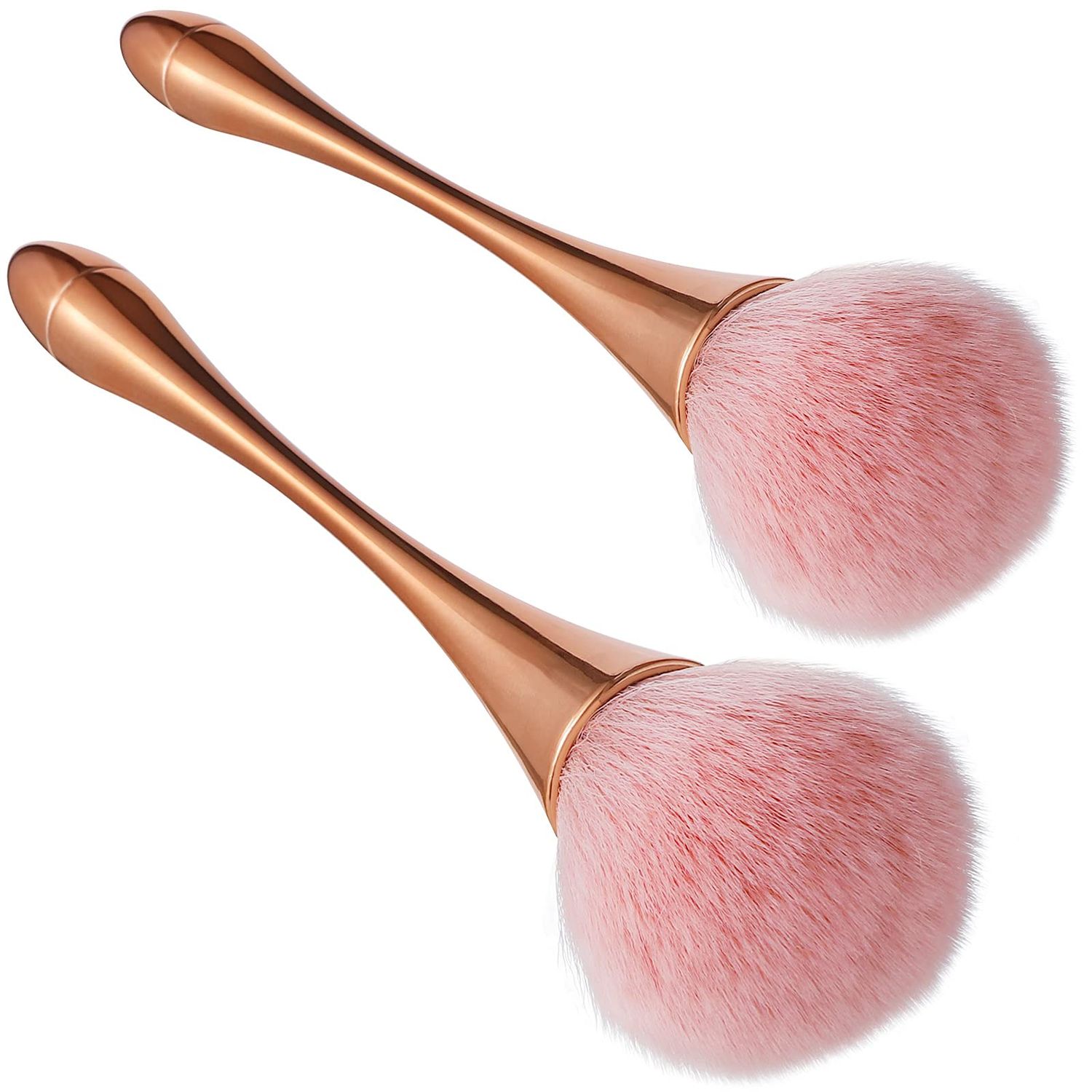 Super Large Mineral Powder Brush, Bronzer Kabuki Makeup Brush, Soft Fluffy Foundation Brush, Professional Powder Brush and Blush Brush for Daily Makeup (Grade color-2 Pcs)