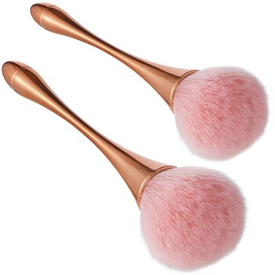 Super Large Mineral Powder Brush, Bronzer Kabuki Makeup Brush, Soft Fluffy Foundation Brush, Professional Powder Brush and Blush Brush for Daily Makeup (Grade color-2 Pcs)