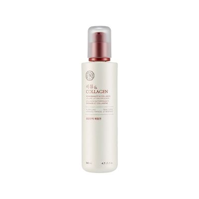 The Face Shop Pomegranate &amp; Collagen Volume Lifting Emulsion | Deep Revitalizing Emulsion for Moisture Barrier Strengthening | Plump &amp; Smoothen Your Skin, 4.7 Fl Oz