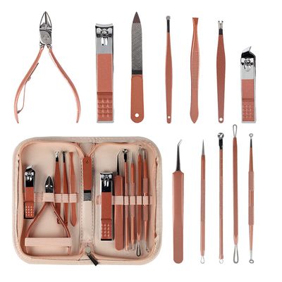 Pimple Popper Tool Kit,Acne Removal Kit and Manicure Set 12 in 1,Pimple Extractor,Comedones Extractor and Acne Needle,Suitable for Facial Beauty and Acne Removal,and Also A Great Gift Choice.