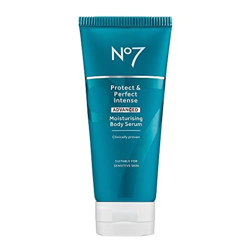No7 Protect &amp; Perfect Intense Advanced Body Serum - Anti Aging Serum with Hyaluronic Acid &amp; Argan Oil - Collagen Peptide Skin Firming Body Moisturizer (6.7 oz)
