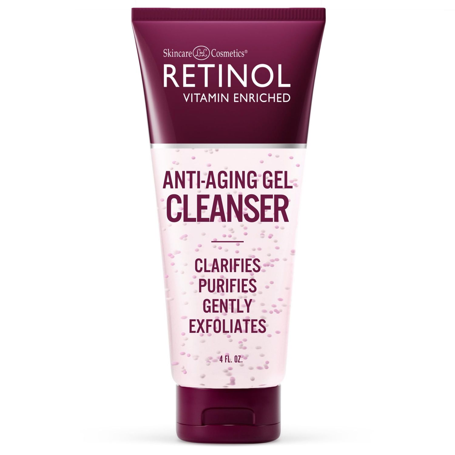 Retinol Anti-Aging Gel Cleanser - Gently Cleans Impurities From Pores &amp; Exfoliates for Soft, Smooth Skin - Antioxidant-Rich Micro-Beads w/ Vitamin A &amp; E Maximize Renewing Benefits Of Retinol