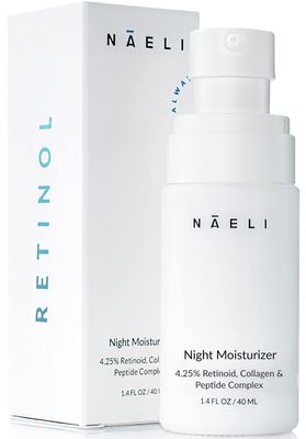 Retinoid Cream - 4.25% Retinol Night Moisturizer for Face &amp; Neck with Collagen, Peptides &amp; Hyaluronic Acid - Anti Aging Wrinkle Cream, Improves Skin Tone &amp; Texture, 1.4 oz