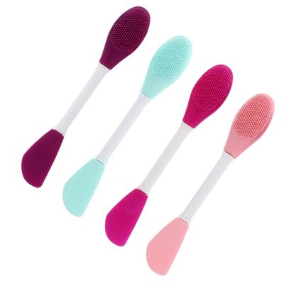 MAGICLULU 4pcs Silicone Facial Mask Applicator Body Butter Applicator Tools Double Ended Silicone Face Mask Brush for Mask