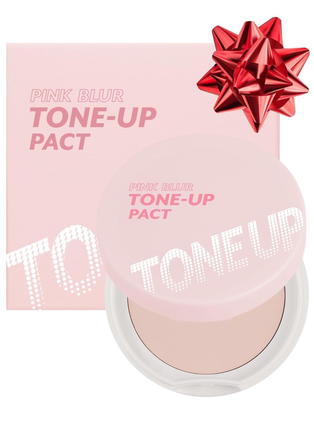 I&#39;M MEME Compact - Tone-up Pact | Korean Pressed Powder for Pink Blur Effect, with Calamine, Mattify Skin, Setting Powder for Makeup, Valentine Day Gift, 0.35 Oz
