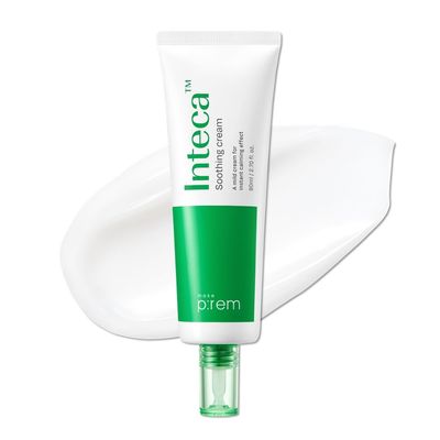 MAKE P:REM INTECA Soothing Cream, 2.9x Faster Absorbing &amp; Calming Effect, Advanced Centella Extract for Sensitive Skin, EVE VEGAN, Korean Skin Care, 80ml, 2.70 Fl.Oz.