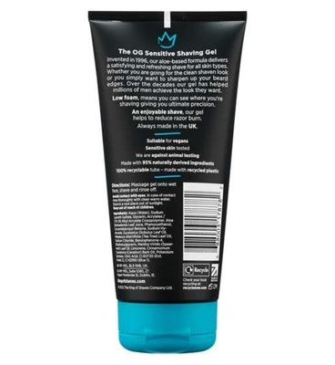 King of Shaves Sensitve Shaving Gel, Low Foam for a Refreshing and Precise Shave 175ml