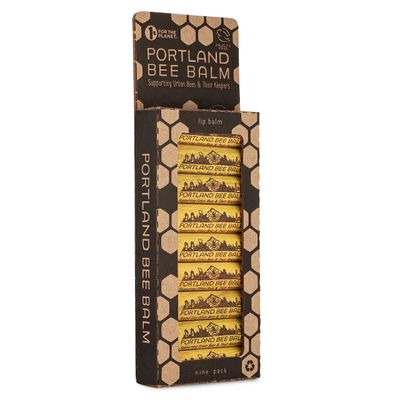 Portland Bee Balm All Natural Handmade Beeswax Based Lip Balm, Yuzu Citrus 9 Count