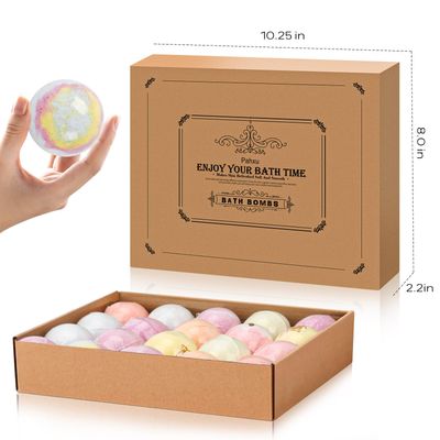 Pahxu Bath Bombs 20 PCS Set, Organic Bath Bombs with Natural and Safe Essential Oil, Handmade Bubble Bath Bombs for Skin Moisturizing, Present for Her/Him, Girls, Women, Wife, Mother