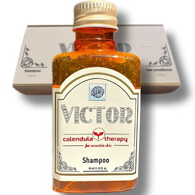 Roomsium Victor Travel-Size Toiletries Set - Goji Berry Scent | Bulk Shampoo, Body Lotion, Body Gel, Hair Conditioner, Bar Soap (125 Pieces, 25 Boxes) | Hospitality &amp; Travel Essentials