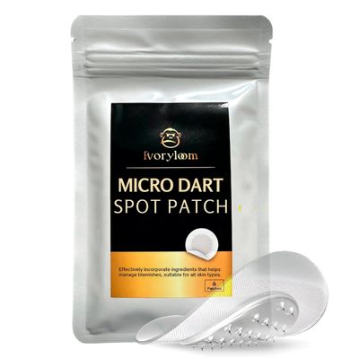 ivory loom Microdart Spot Patch | Works in 3 Hours | Salicylic Acid, Azelaic Acid, Niacinamide, and Willowherb | Pimple Patch for Early-Stage Blemishes | 6 Patches
