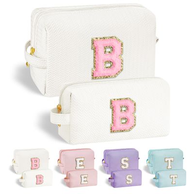 YOOLIFE Birthday Gifts for Girls Teen-Travel Makeup Bag Cosmetic Bag, Stocking Stuffers for Girls Teen Daughter Sister Skincare Makeup Bag Personalized Teen Girlfriend Gifts Birthday Gifts White B